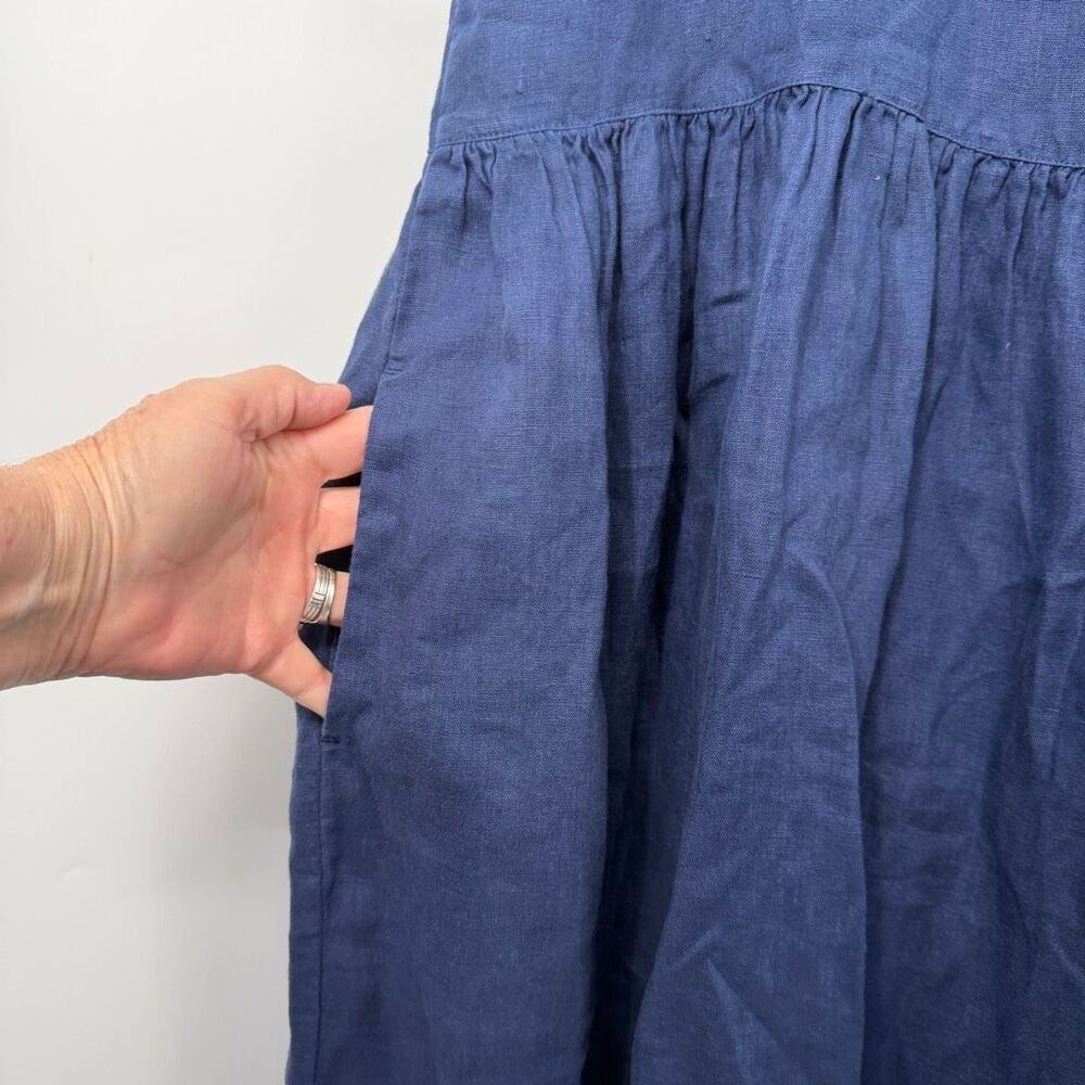 Frank & Eileen Blue Daphne Popover Sleeveless Maxi Shirt Dress Size XL - Picture 7 of 11